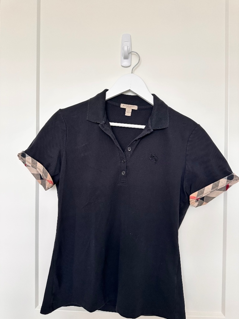Burberry Brit Polo Shirt with Haymarket Check (women's L)